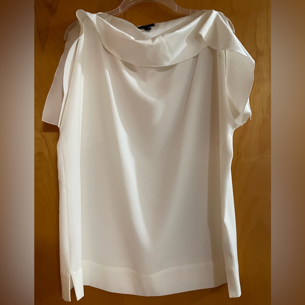 Escada Top Off White Size 8 Cowl-neck